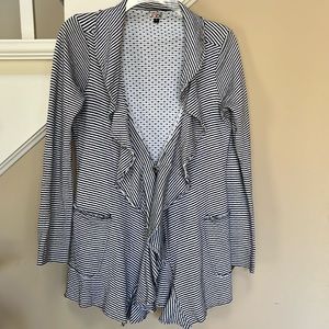 Black and white striped Jude jacket. Size S